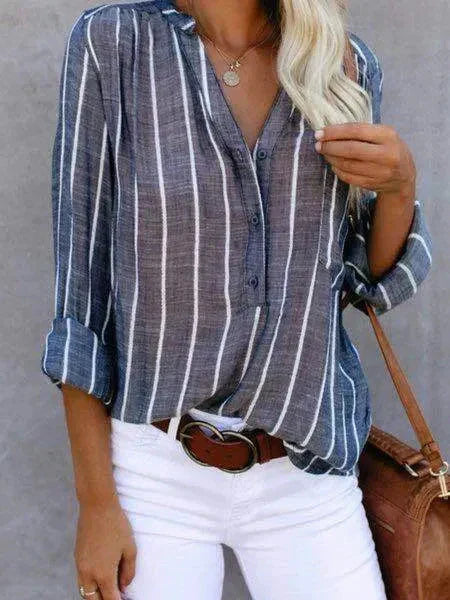 Avalon - Trendy Striped Blouse