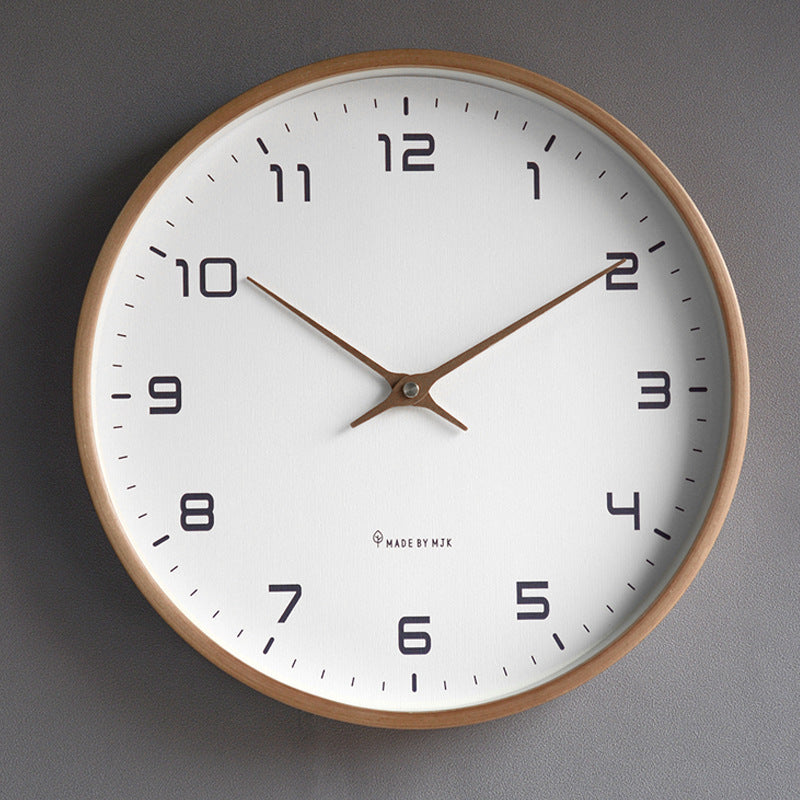Orologio da parete minimalista con cornice in legno – Elegante, intramontabile e facile da leggere