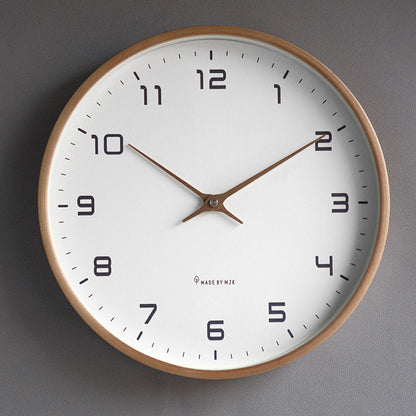 Orologio da parete minimalista con cornice in legno – Elegante, intramontabile e facile da leggere