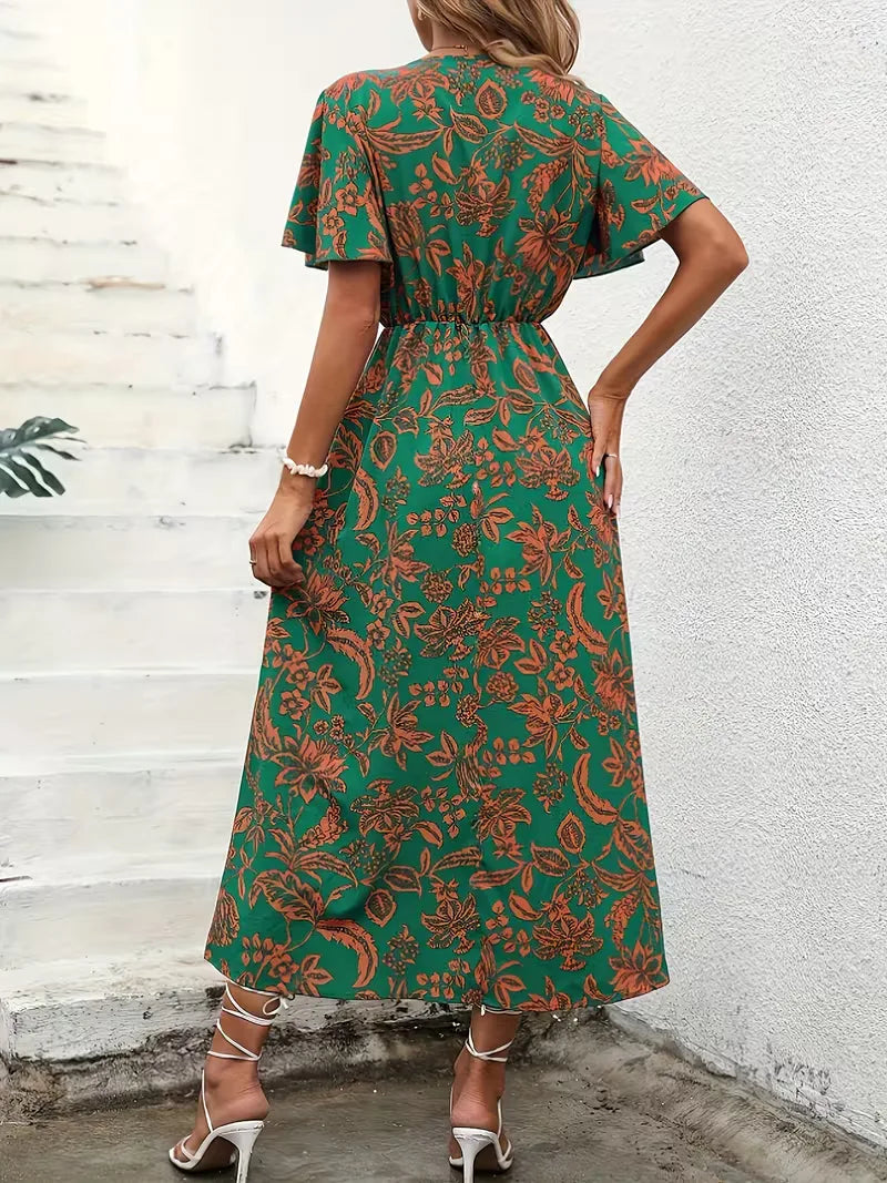 Robe portefeuille à imprimé floral