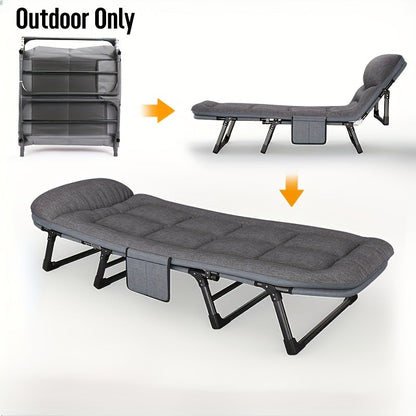 Cama plegable de camping para adultos – Estructura ligera de aluminio y acero inoxidable