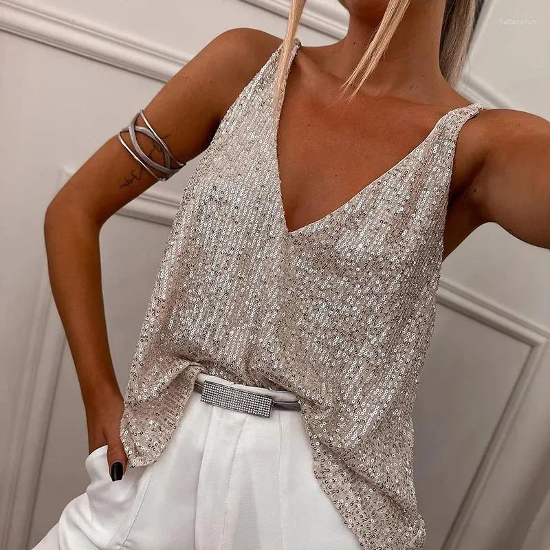 Fay | Elegant cami top with sequins