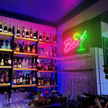 Insegna LED al neon dimmerabile da bar – Alimentazione USB con dimmer