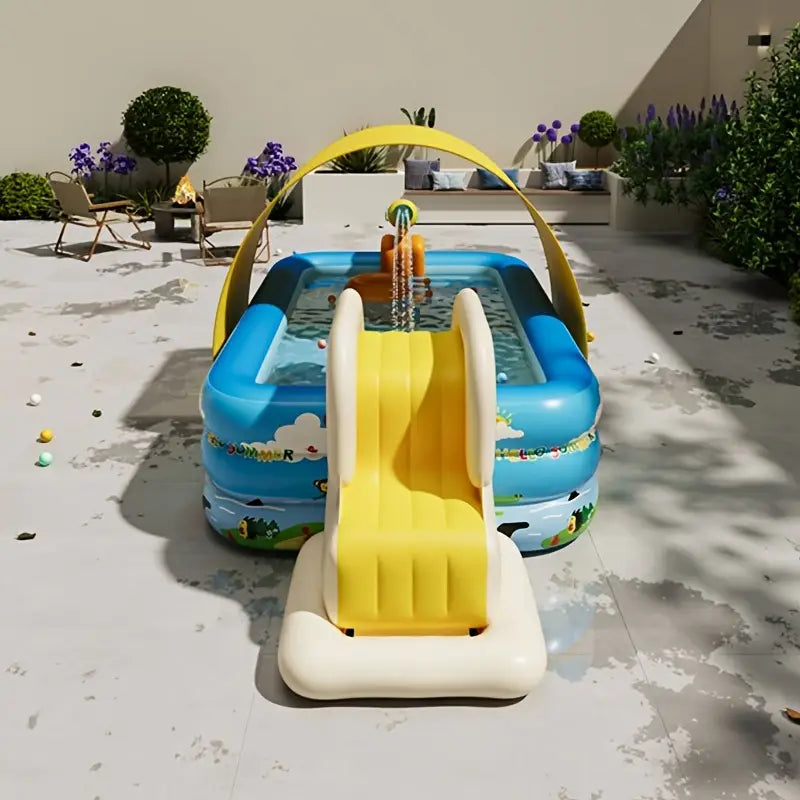 Inflatable Circular Pool with Slide