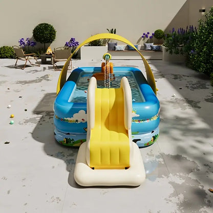 Inflatable Circular Pool with Slide
