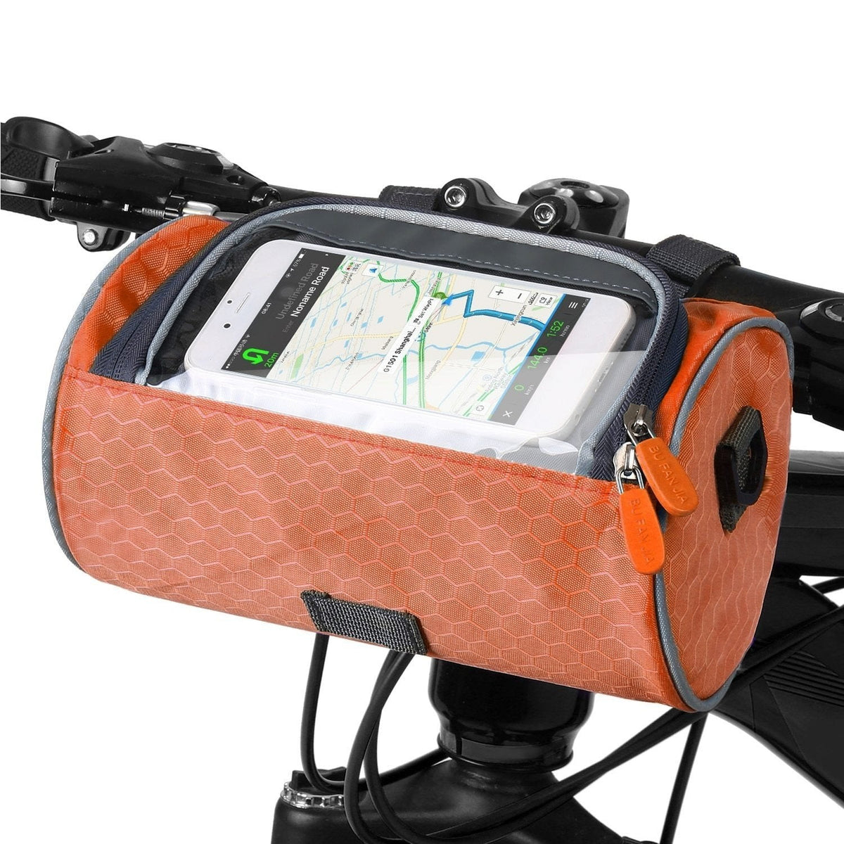 Praktická taška na bicykel na riadidlá s držiakom na smartfón a vodoodolným materiálom