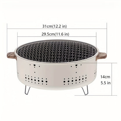 Foldable Stainless Steel Charcoal Barbecue for Outdoors