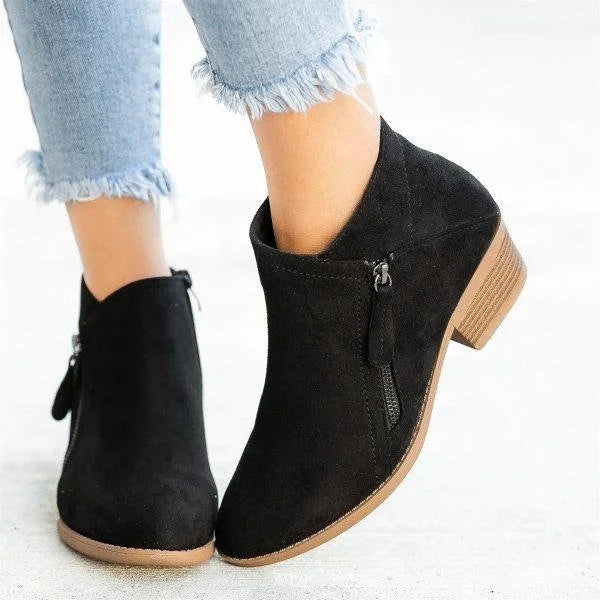 Heel - Orthopaedic Leather Ankle Boots for Women