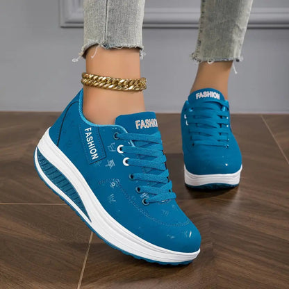 PU Leather Platform Flats for Women