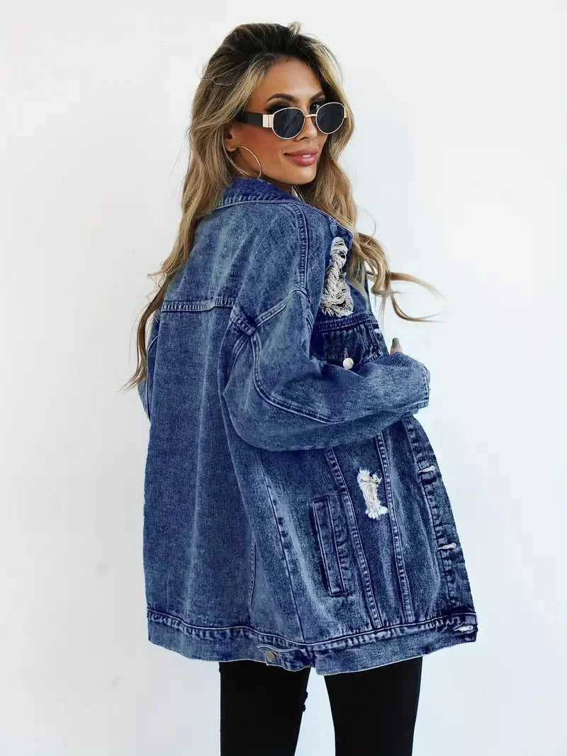 Trendy spijkerjack voor dames met een grote maat - Agatha