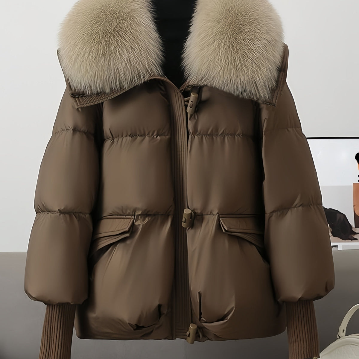 Dámská bomber bunda s odnímatelným límcem – teplá a elegantní