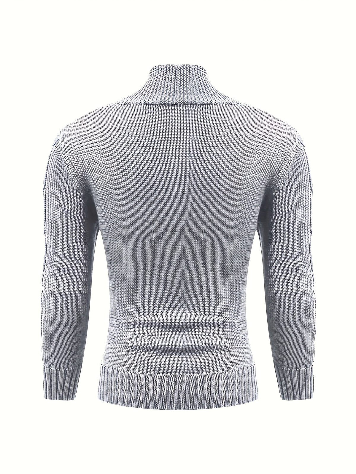 Men's Cable Knit Cardigan with V-Neck – Comfortable and Versatile