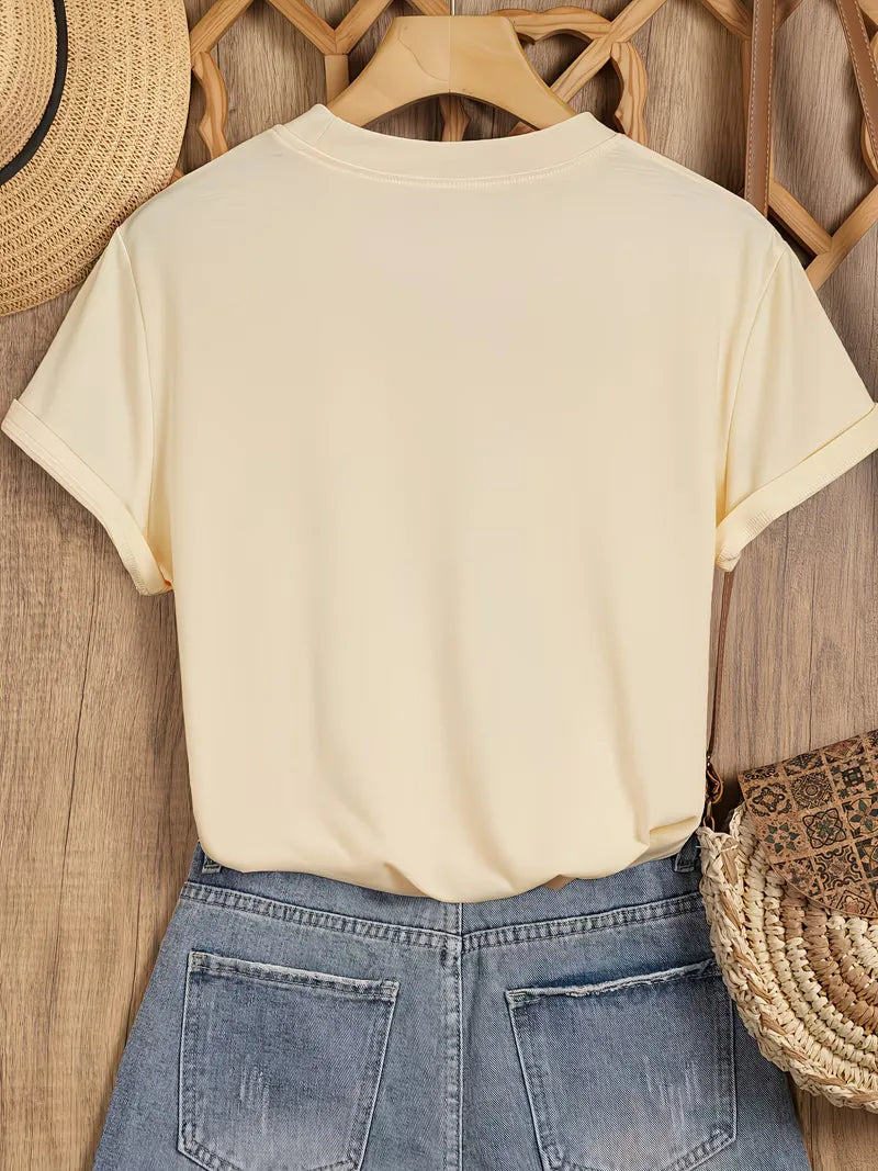 T-shirt avec imprimé fleur de lotus