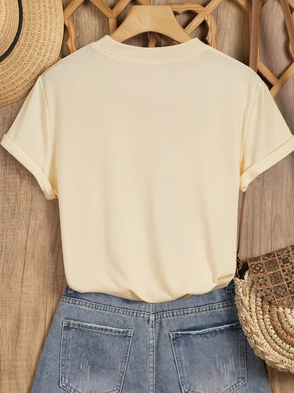 T-shirt avec imprimé fleur de lotus