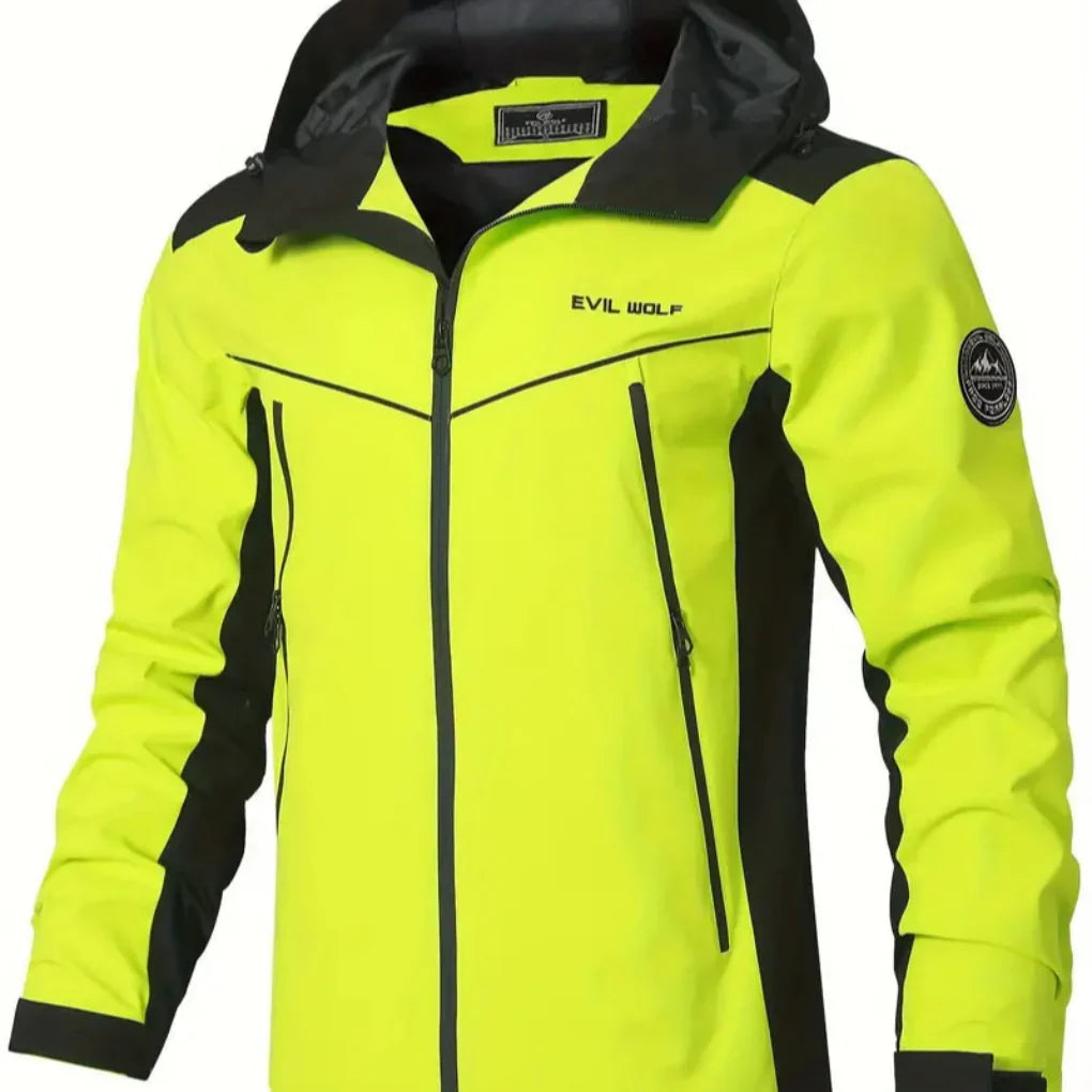 Giacca outdoor idrorepellente con design riflettente