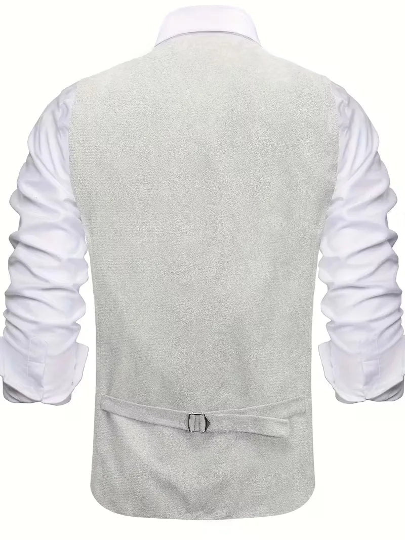 Gilet avec col en V et boutons