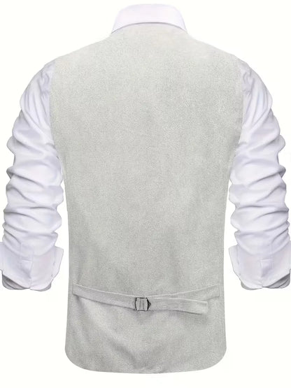 Gilet avec col en V et boutons