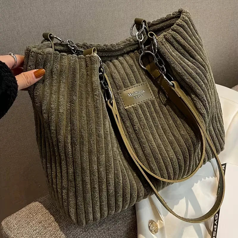 Sac à bandoulière à texture côtelée