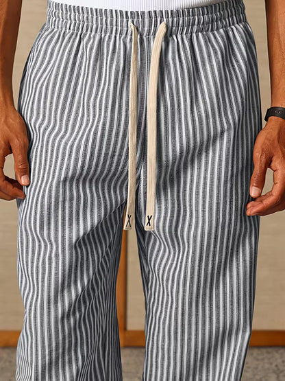 Joggeurs rayés à coupe large