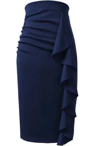 Jupe plissée taille haute