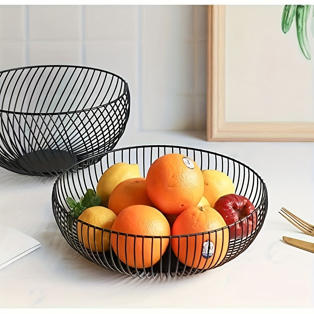 Frutero redondo de metal para mesa y cocina – Diseño minimalista y decorativo