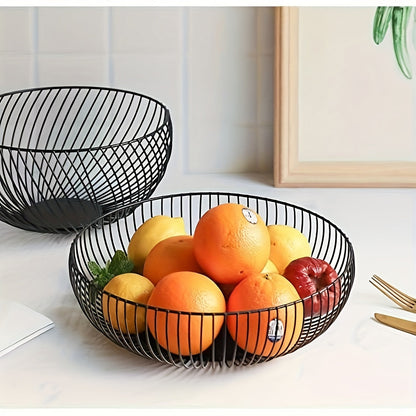 Frutero redondo de metal para mesa y cocina – Diseño minimalista y decorativo