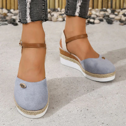 Lightweight Platform Wedge Sandals with Hemp Rope