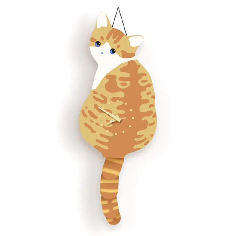 FelineTime - kissa heiluvalla hännällä - ainutlaatuinen seinäkello