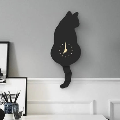 FelineTime - kissa heiluvalla hännällä - ainutlaatuinen seinäkello
