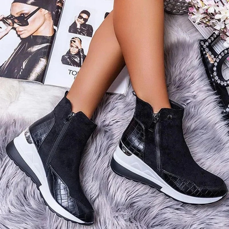 Orthopaedic Mid-Height Leather Ankle Boots for Women | Lisa