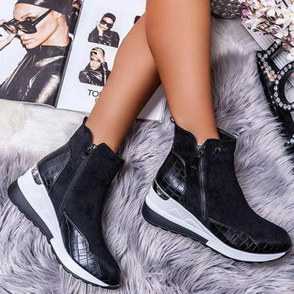 Orthopaedic Mid-Height Leather Ankle Boots for Women | Lisa