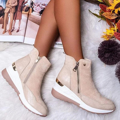 Orthopaedic Mid-Height Leather Ankle Boots for Women | Lisa