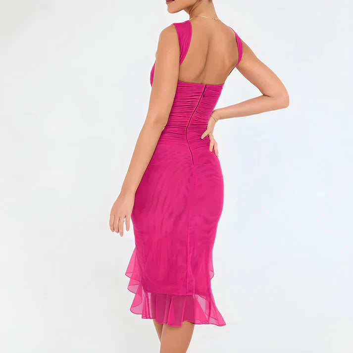 Fenna | Elegant bodycon dress with ruffles