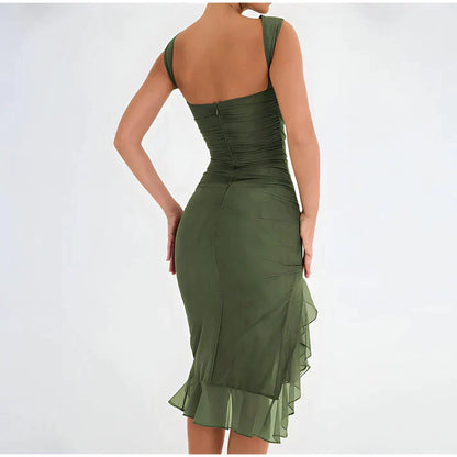 Fenna | Elegant bodycon dress with ruffles