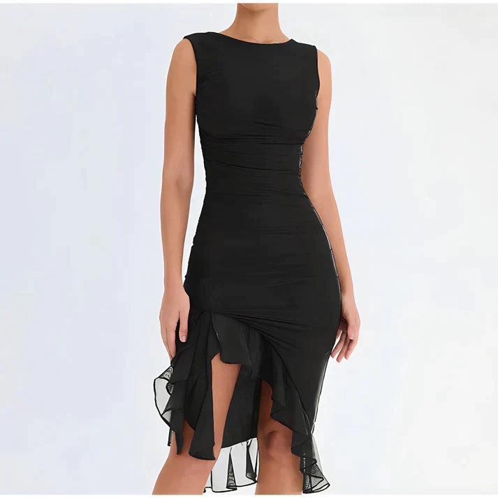 Fenna | Elegant bodycon dress with ruffles