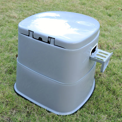 Inodoro portátil de PVC gris - Cómodo y práctico para acampar y situaciones de emergencia