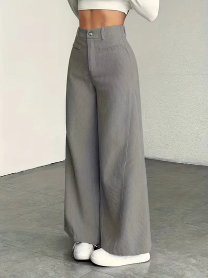 Pantalon à jambes larges taille haute