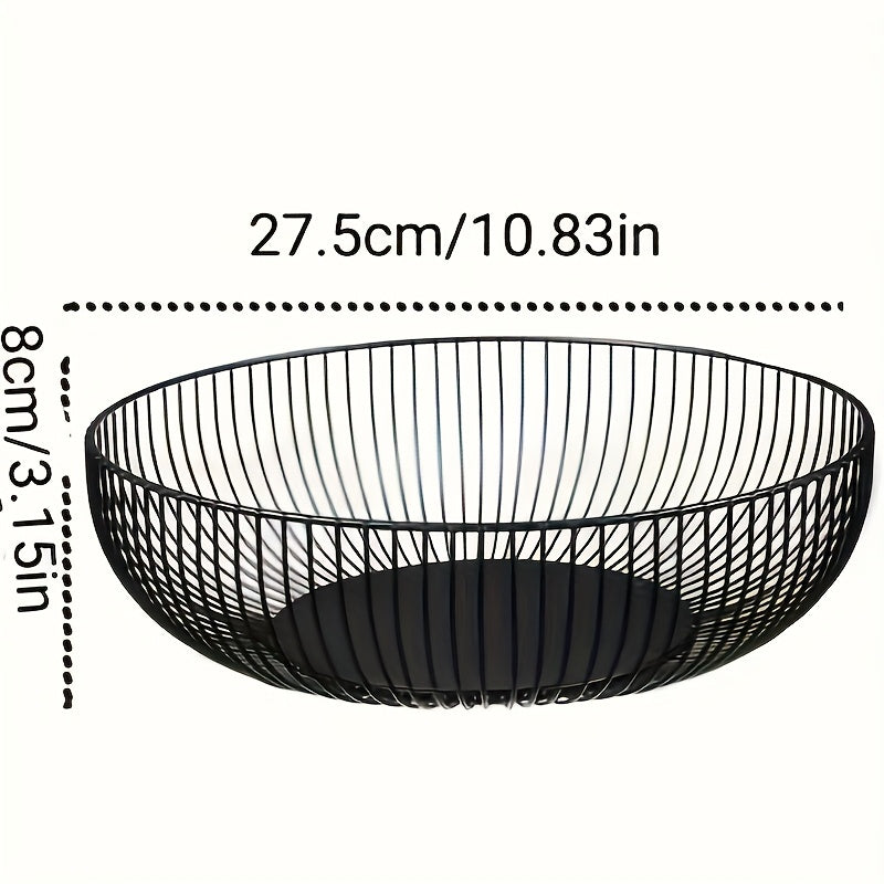 Frutero redondo de metal para mesa y cocina – Diseño minimalista y decorativo