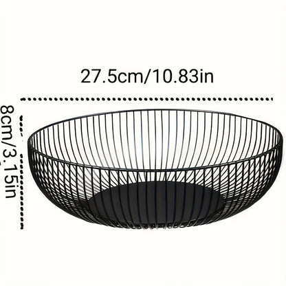 Frutero redondo de metal para mesa y cocina – Diseño minimalista y decorativo
