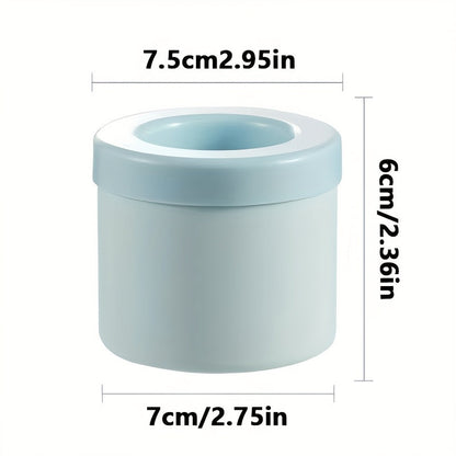Silicone Cylindrical Ice Tray with Removable Ice Bin for Cold Drinks