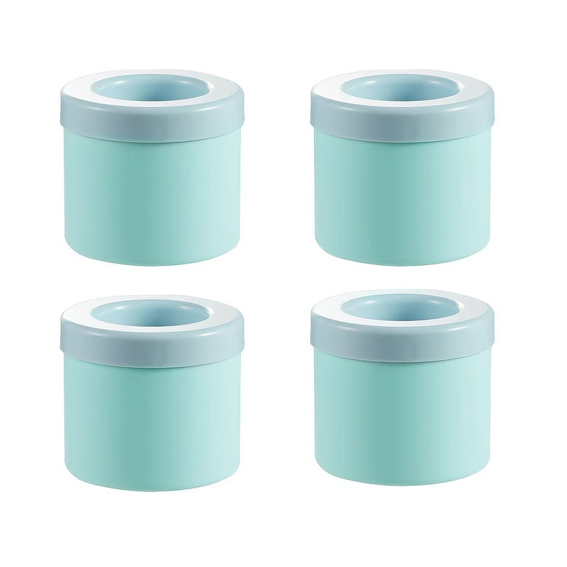 Silicone Cylindrical Ice Tray with Removable Ice Bin for Cold Drinks