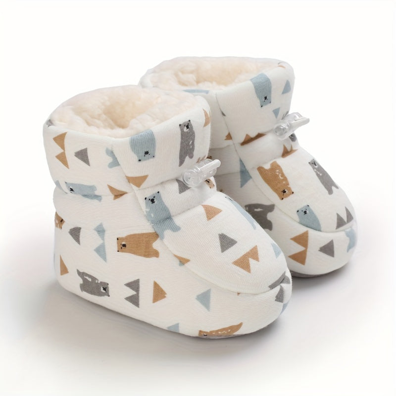 Botines de forro polar adorables y cómodos, fáciles de poner, para bebés y niñas y niños - Happie