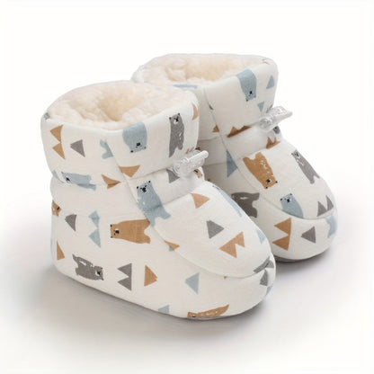 Botines de forro polar adorables y cómodos, fáciles de poner, para bebés y niñas y niños - Happie