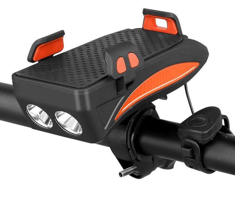 Multifunctional Bike Holder: Phone Holder, Power Bank, Light and Horn