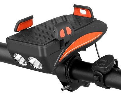 Multifunctional Bike Holder: Phone Holder, Power Bank, Light and Horn
