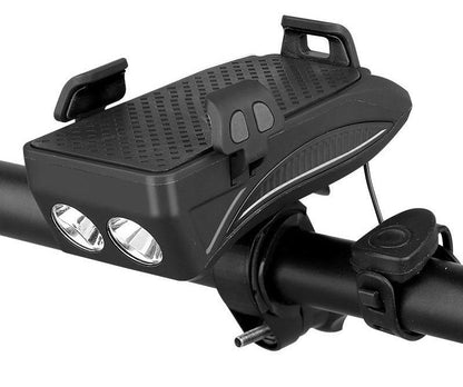 Multifunctional Bike Holder: Phone Holder, Power Bank, Light and Horn