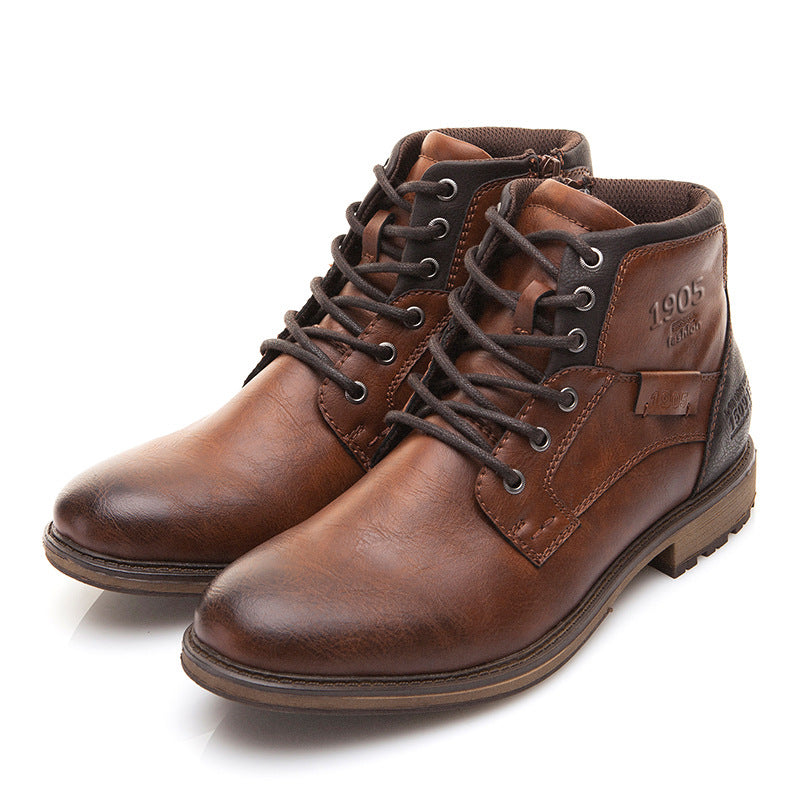 Floris | Classic Leather Lace-Up Boots for Men