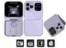 Teléfono plegable con doble SIM, cámara HD y radio FM