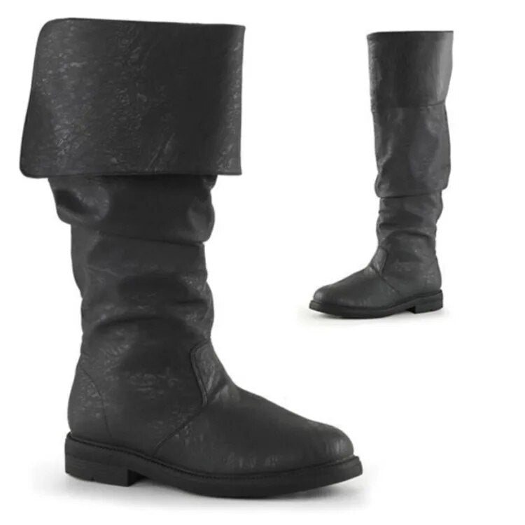 Frederik | High boots with denim print for men