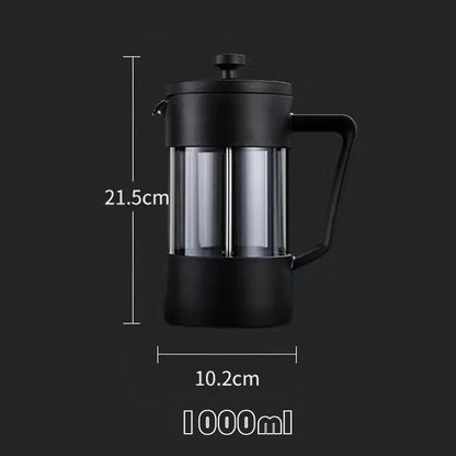 Cafeteira de êmbolo - vidro borossilicato - sabor perfeito - design duradouro